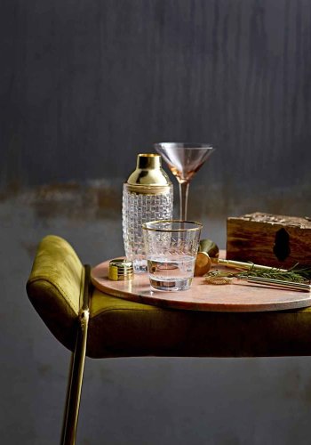 BLOOMINGVILLE Megan Hocker - gelbgrünes Polyester und Metall, rechteckig (60x36)