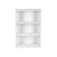 VASAGLE Bokhylla i tr� med 3 niv�er, f�rvaringshylla med 6 fack, vit LBC203D