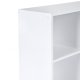 VASAGLE Bokhylla i tr� med 3 niv�er, f�rvaringshylla med 6 fack, vit LBC203D