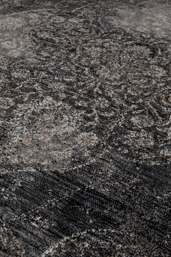 DUTCHBONE Robust teppe, rektangulrt - svart bomull, polyester, viskose (170X240)