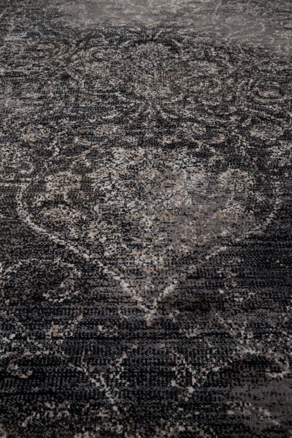 DUTCHBONE Robust teppe, rektangulrt - svart bomull, polyester, viskose (170X240)