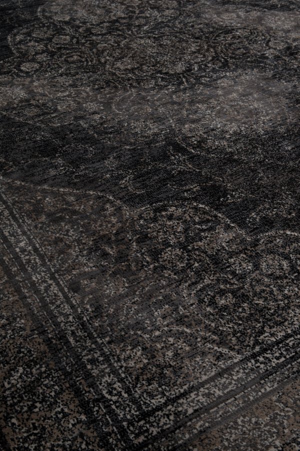 DUTCHBONE Robust teppe, rektangulrt - svart bomull, polyester, viskose (200X300)