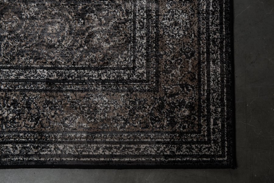 DUTCHBONE Robust teppe, rektangulrt - svart bomull, polyester, viskose (200X300)