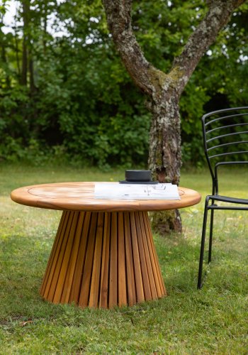 VENTURE DESIGN Lumpur utendrs salongbord, rundt - naturlig akasietre (70)