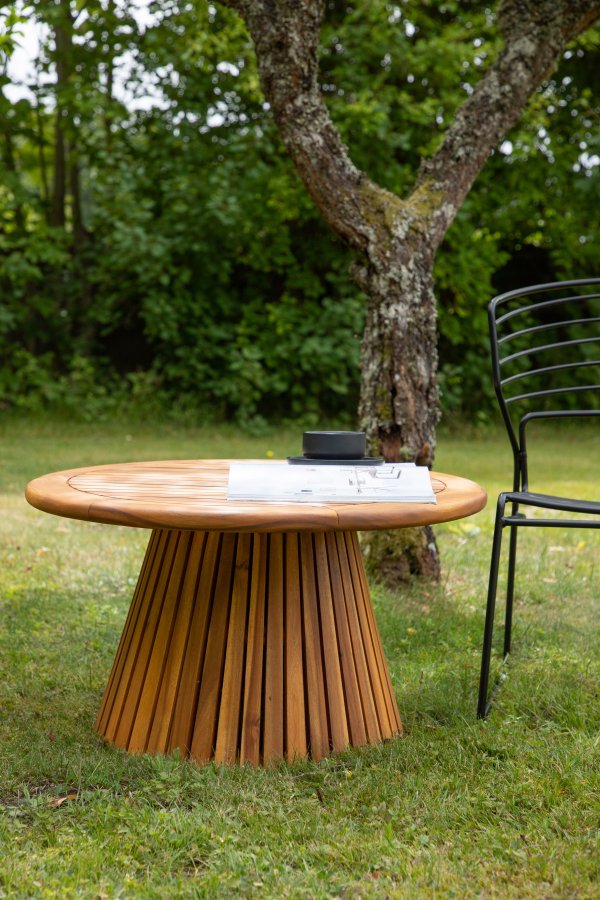 VENTURE DESIGN Lumpur utendrs salongbord, rundt - naturlig akasietre (70)
