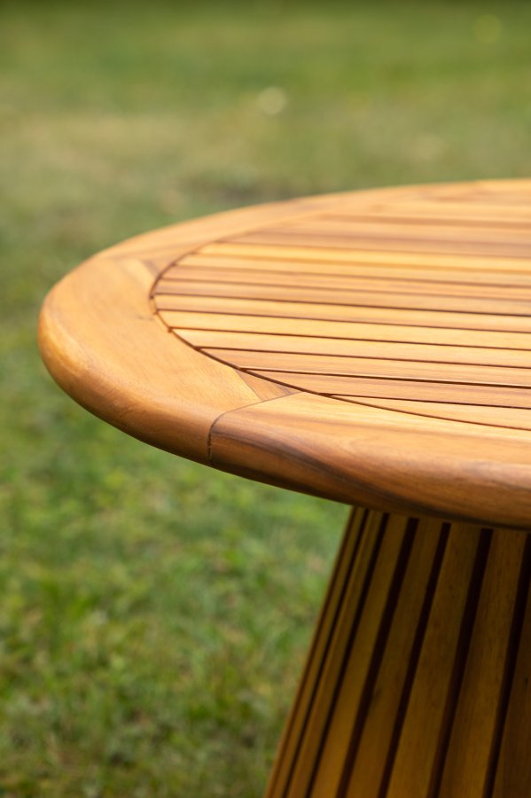 VENTURE DESIGN Lumpur utendrs salongbord, rundt - naturlig akasietre (70)