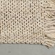 ZUIVER Frills teppe, med frynser - beige gul ull (170x240)