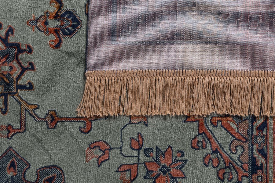 WHITE LABEL LIVING Raz teppe, rektangulrt - grnn og flerfarget viskose (200x300)