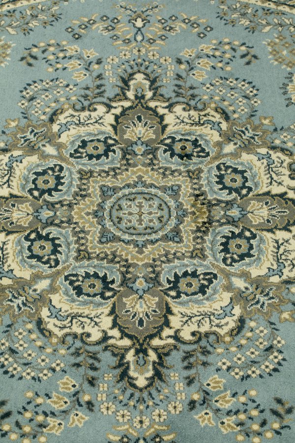 DUTCHBONE Bodega Teppich, rund – grünes Acryl, Polyester, Viskose (175)