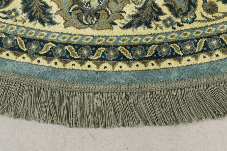 DUTCHBONE Bodega Teppich, rund – grünes Acryl, Polyester, Viskose (175)