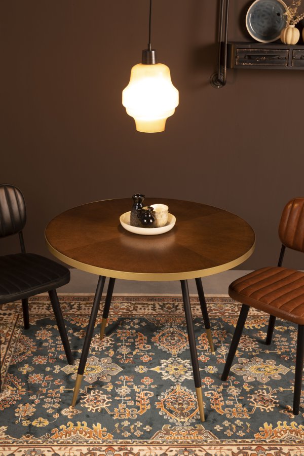 WHITE LABEL LIVING Raz teppe, rektangulrt - kamel og flerfarget viskose (160x230)