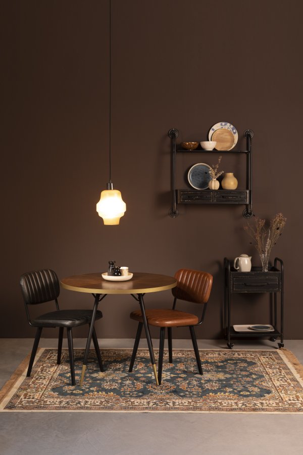 WHITE LABEL LIVING Raz teppe, rektangulrt - kamel og flerfarget viskose (160x230)