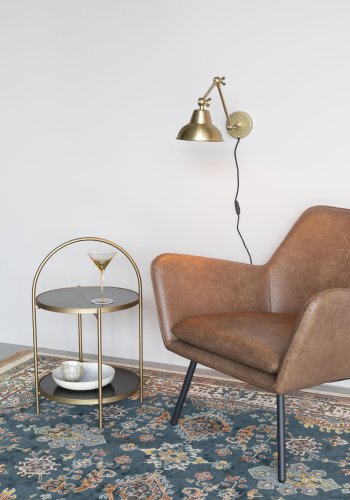 WHITE LABEL LIVING Raz teppe, rektangulrt - kamel og flerfarget viskose (200x300)