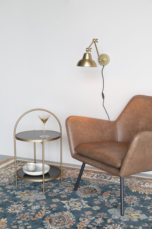 WHITE LABEL LIVING Raz teppe, rektangulrt - kamel og flerfarget viskose (200x300)