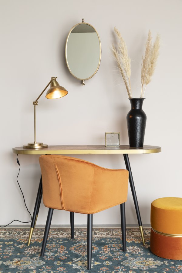 WHITE LABEL LIVING Raz teppe, rektangulrt - kamel og flerfarget viskose (200x300)