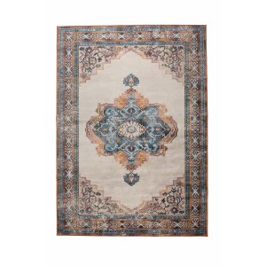 DUTCHBONE Mahal teppe, rektangulrt - bltt og murstein bomull, polyester, rayon (200X300)