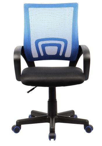 Tinos kontorstol, m. armln - sort og bl nylon fleece