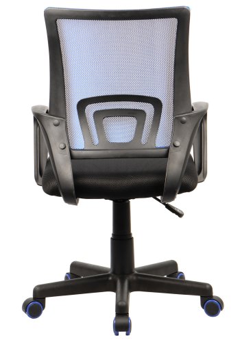 Tinos kontorstol, m. armln - sort og bl nylon fleece