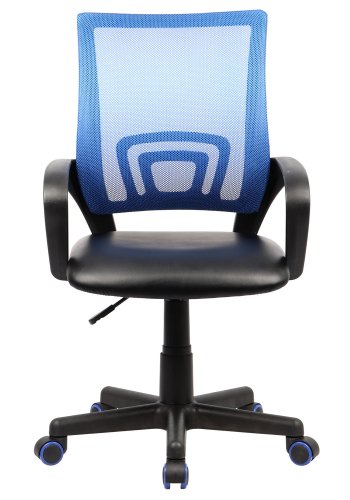Offal Bürostuhl, mit Armlehnen – schwarzes und blaues Nylonfleece und PU