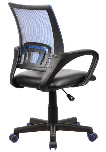 Offal Bürostuhl, mit Armlehnen – schwarzes und blaues Nylonfleece und PU