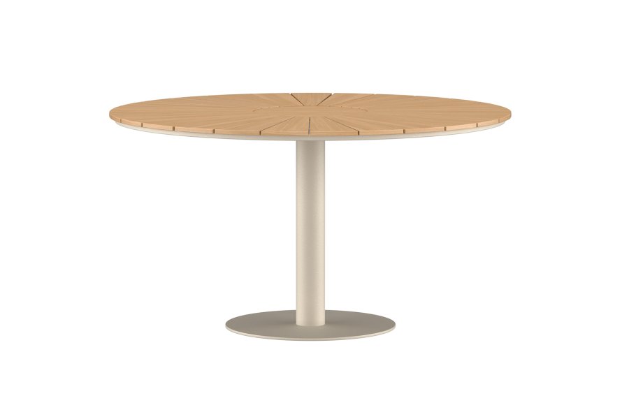 VENTURE HOME Croft Runt Matbord �120 - Beige Alu/Teak