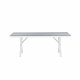 VENTURE DESIGN Garcia Gartentisch, rechteckig – hellgraues Aintwood und weißes Aluminium (100x200)