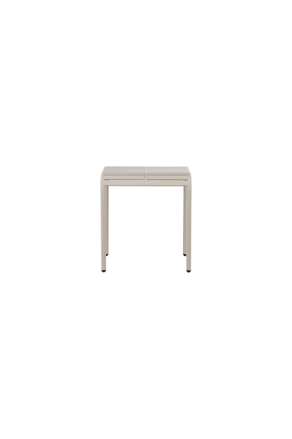 VENTURE DESIGN Borneo utendrs salongbord, firkantet - beige aluminium (70x70)