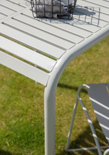 VENTURE DESIGN Borneo utendrs salongbord, firkantet - beige aluminium (70x70)
