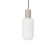 BROSTE COPENHAGEN Lolly taklampe - hvitt opalt glass og sandaluminium
