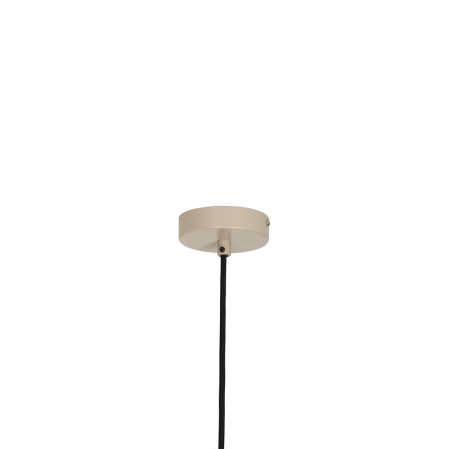 BROSTE COPENHAGEN Lolly taklampe - hvitt opalt glass og sandaluminium