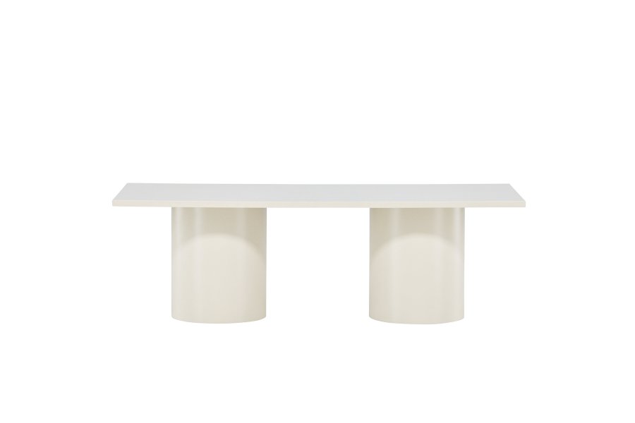 VENTURE DESIGN Sandvika salongbord, rektangulrt - blank beige MDF (120x50)