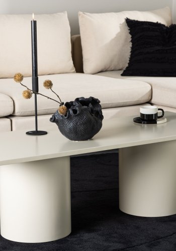 VENTURE DESIGN Sandvika salongbord, rektangulrt - blank beige MDF (120x50)