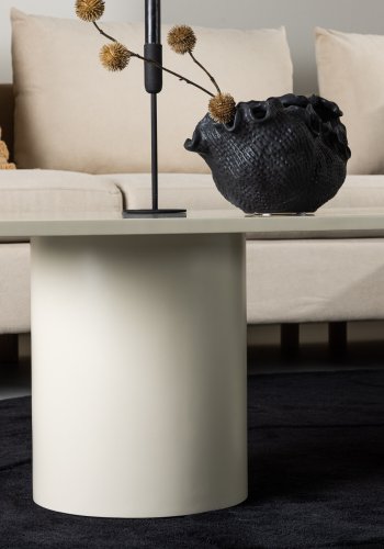 VENTURE DESIGN Sandvika salongbord, rektangulrt - blank beige MDF (120x50)