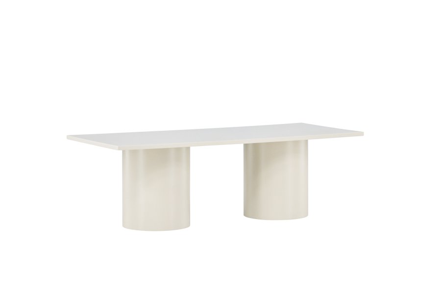 VENTURE DESIGN Sandvika salongbord, rektangulrt - blank beige MDF (120x50)
