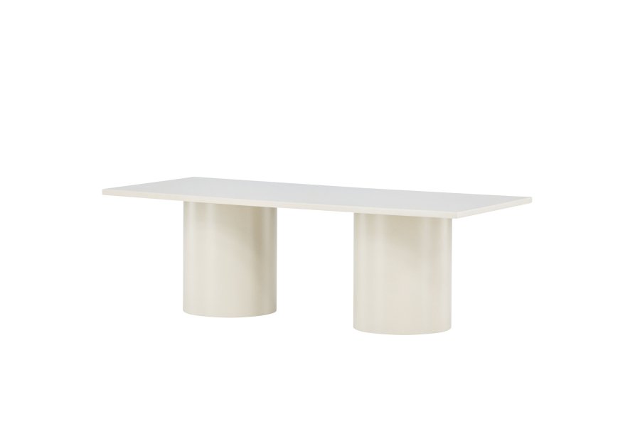 VENTURE DESIGN Sandvika salongbord, rektangulrt - blank beige MDF (120x50)