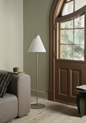 BROSTE COPENHAGEN Gine lampeskjerm L - blek banangul stl