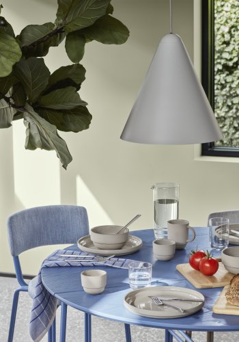 BROSTE COPENHAGEN Gine lampeskjerm L - matt grtt stl