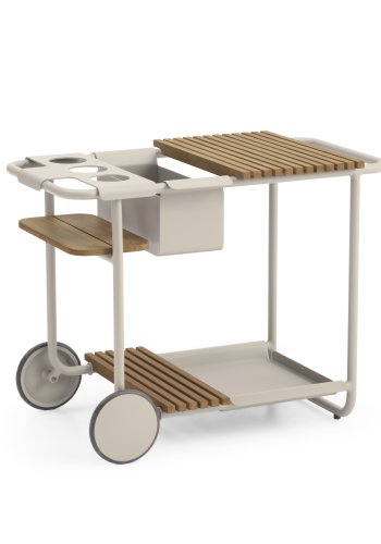 Santorini barbord, med brett S og L og L og flaskekjler - sandaluminium (90,4x46,5)