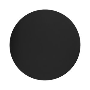 TK Luna vägglampa 400, rund - svart metall