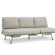 Santorini sofa, med puter - sandfarget stoff og stvete olivengrnn aluminium