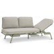 Santorini sofa, med puter - sandfarget stoff og stvete olivengrnn aluminium