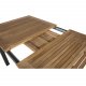 VENTURE DESIGN havest, m. Panama bord, m. udtrk og 4 Lindos stole - natur teak/sort alu/sort reb