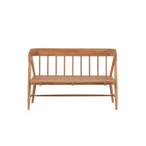 VENTURE DESIGN Split havebnk, m. rygln og armln - natur teaktr (132x58)