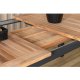 VENTURE DESIGN Panama hagebord, med tilleggsplate - naturlig teak og svart aluminium (224/324x100)