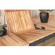 VENTURE DESIGN Panama hagebord, med tilleggsplate - naturlig teak og svart aluminium (224/324x100)