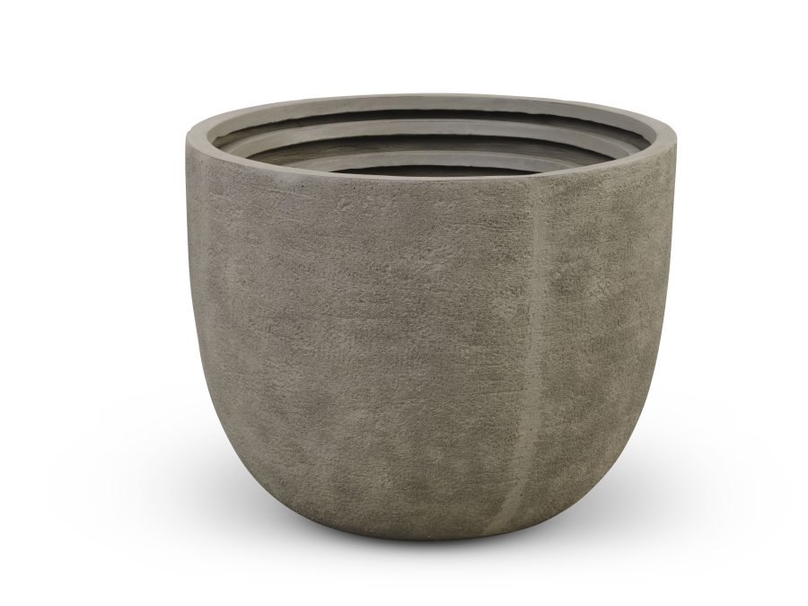 Kaktus utendrspotte, rund - gr fibersement (80/90/100) (sett med 3)