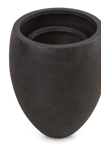 Dahlia udendrs potte, rund - brun fibercement (46/67) (st med 2)