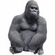 KARE DESIGN Monkey Gorilla Sideskulptur - svart/gr polyresin (H 38,5)