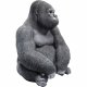 KARE DESIGN Monkey Gorilla Sideskulptur - svart/gr polyresin (H 38,5)