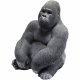 KARE DESIGN Monkey Gorilla Sideskulptur - svart/gr polyresin (H 38,5)